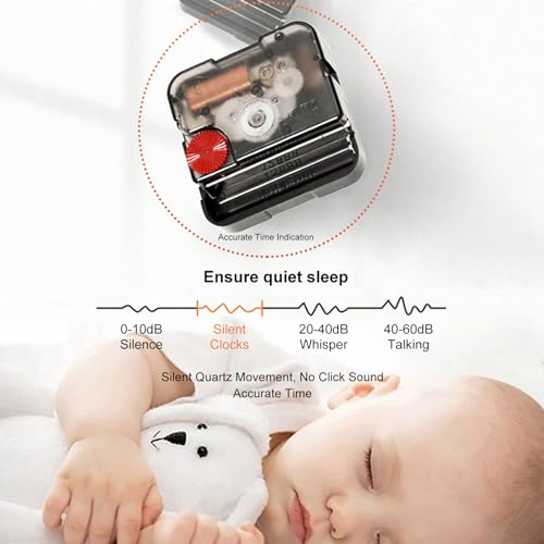 Gold 16.5 Inch Modern Wall Clock for Living Room Decor