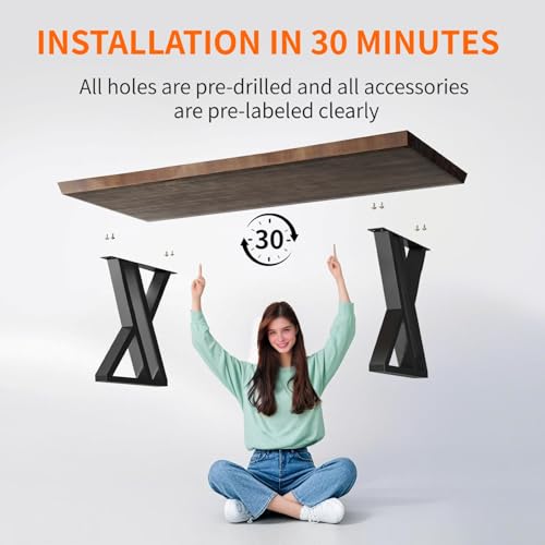 Rustic Natural Aged Brown Solid Wood & Metal Industrial Writing Desk 55" Wide