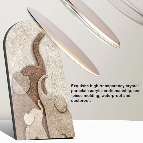 31.5 LED 3D Elephant Moon Wall Art for Home Décor